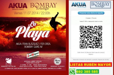 Viernes 11 de julio de 2014 - La Playa Party